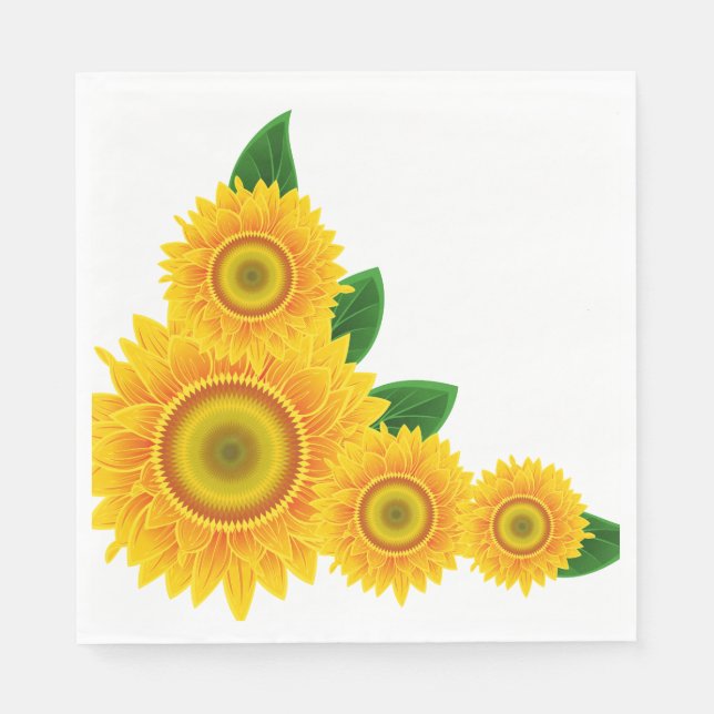Sunflower Paper Napkins (Front)