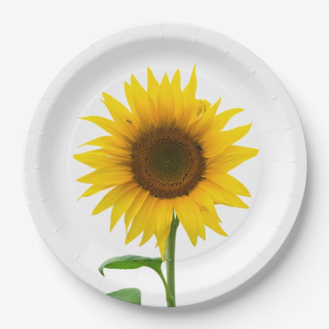 Sunflower Paper Plate (Front)