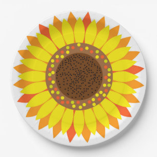Sunflower Paper Plate
