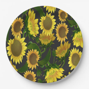 Sunflower Paper Plate