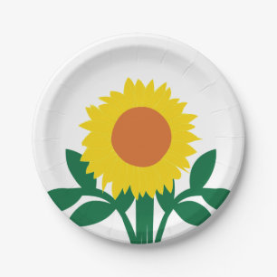 Sunflower paper plate