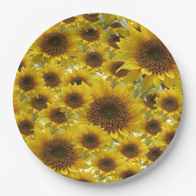 Sunflower Paper Plates (Front)