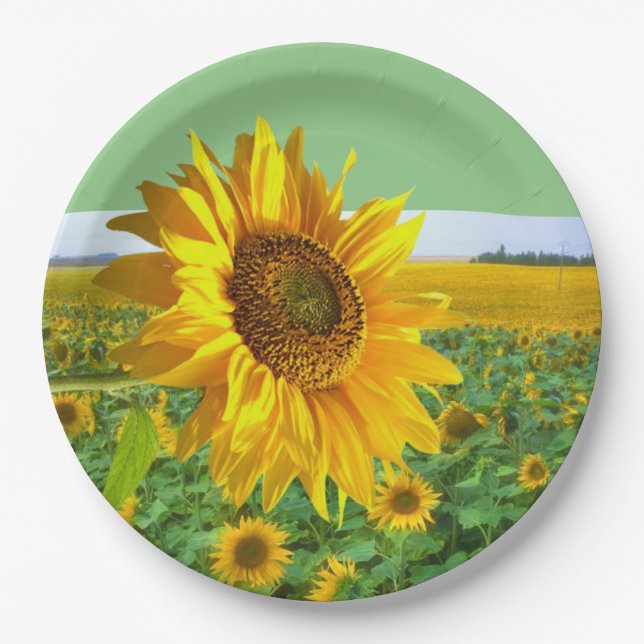 Sunflower Paper Plates (Front)