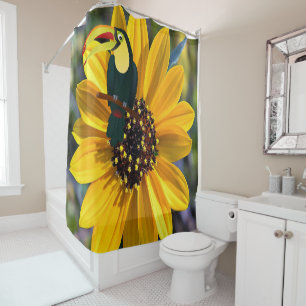 Sunflower Parrot Shower Curtain
