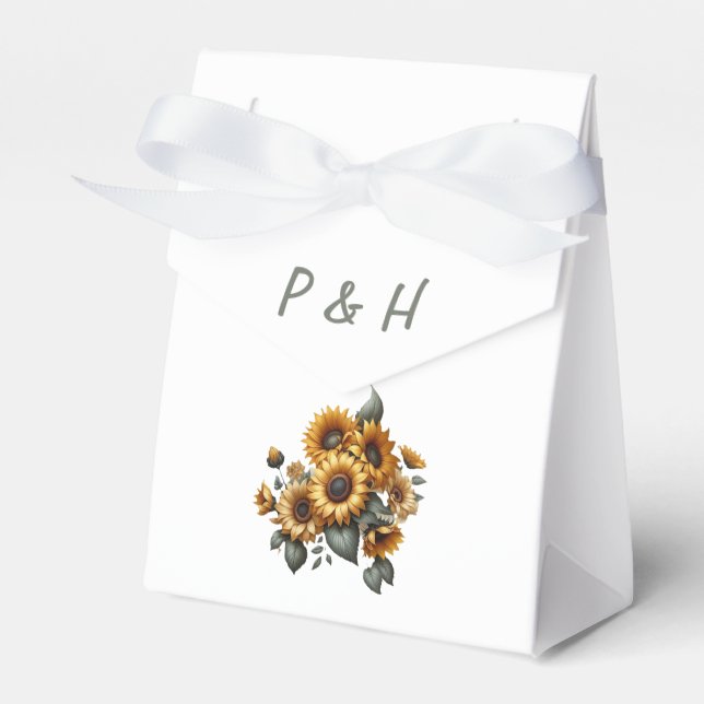 Sunflower Patch Favor Box (Front Side)