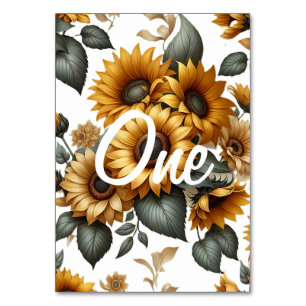 Sunflower Patch Table Number
