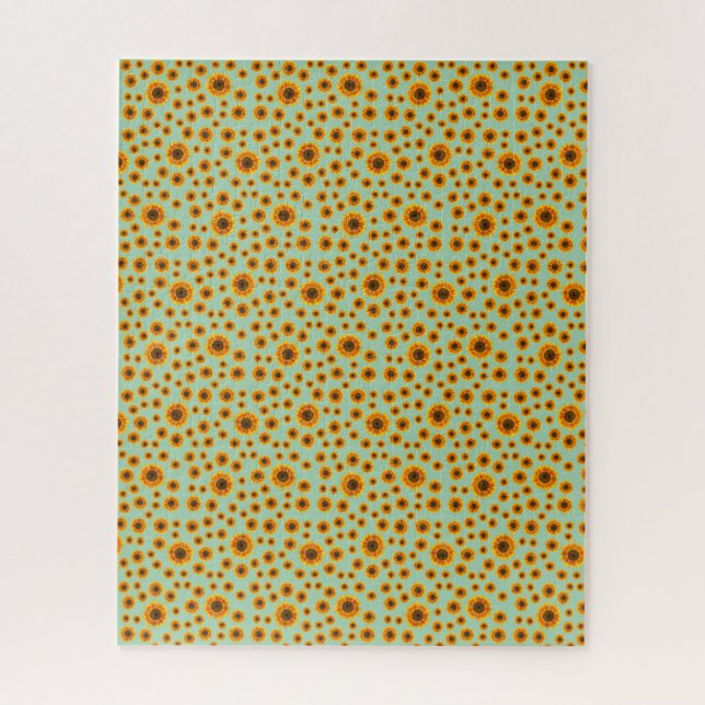 Sunflower Pattern Challenging Hard Difficult Jigsaw Puzzle (Vertical)