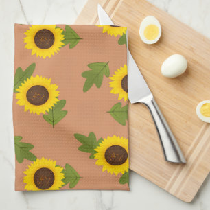 Sunflower Pattern Design – Cute Floral Aesthetic Kitchen Towel