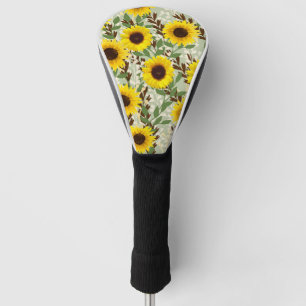 Sunflower Pattern Golf Head Cover