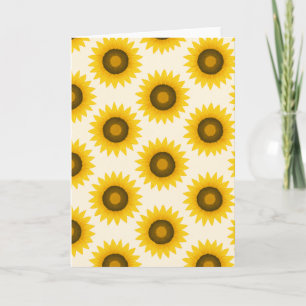 Sunflower Pattern Greeting  Card