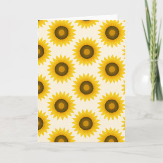 Sunflower Pattern Greeting  Card