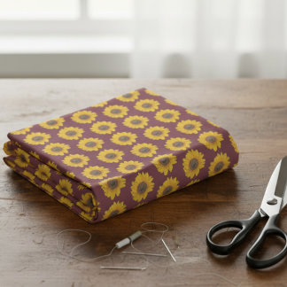 sunflower pattern in  Dusty  Rose Fabric