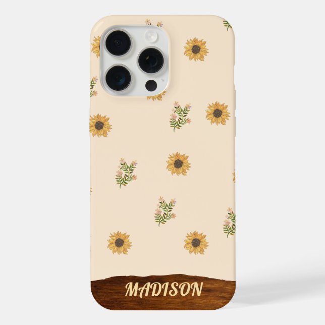 Sunflower Pattern  iPhone Case (Back)