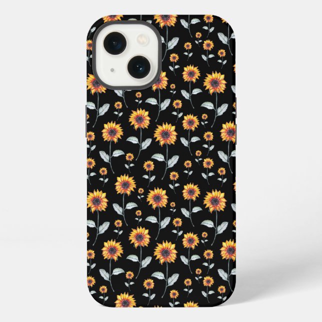 Sunflower Pattern iPhone Case (Back)