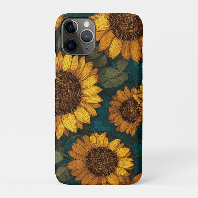 Sunflower Pattern – Summer Floral Case-Mate iPhone Case (Back)