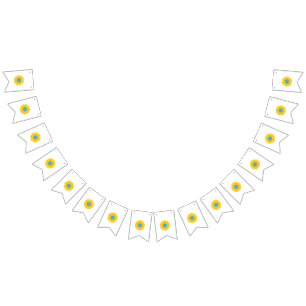 Sunflower Pattern   Vibrant Summer Floral Design Bunting Flags