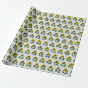 Sunflower Pattern Wrapping Paper