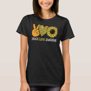 Sunflower Peace Love Sunshine Sunflower  For Men W T-Shirt