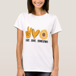 Sunflower Peace Love T-Shirt