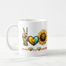 Sunflower Peace Personalized