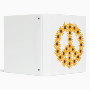 Sunflower Peace Sign Binder