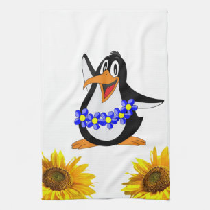Sunflower Penguin Kitchen Towel