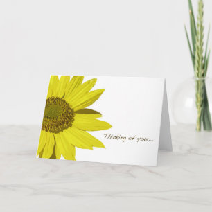 Sunflower "Penser à vous" Carte de voeux vierge