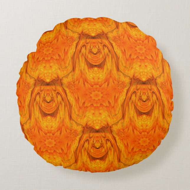 Sunflower people....... round pillow (Front)