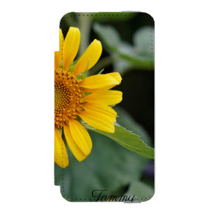 Sunflower Personalized Name Incipio Watson™ iPhone 5 Wallet Case
