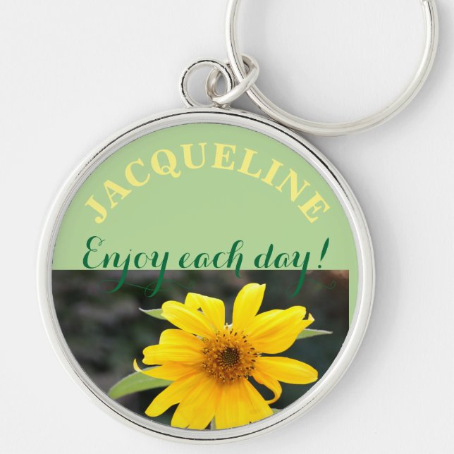Sunflower Personalized Name Keychain (Front)