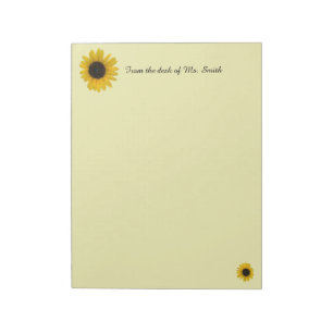 Sunflower Personalized Notepad