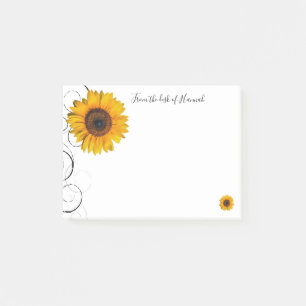 Sunflower Personalized Post-It Notes