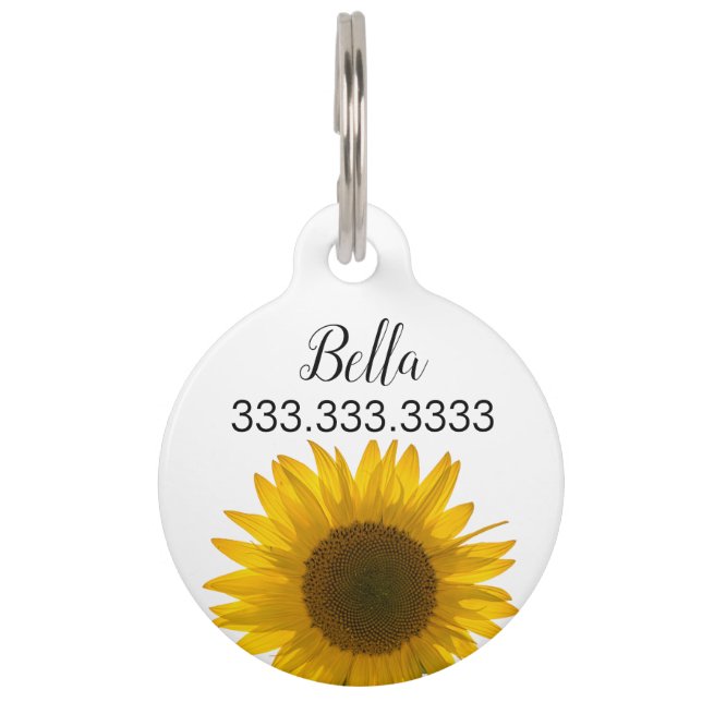 Sunflower Pet Tag (Front)