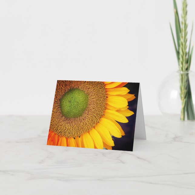 Sunflower Petals Customizable Note Card (Front)