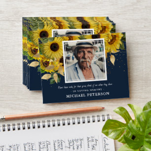 Sunflower Photo Memorial Seed Packet Sympathy Envelope