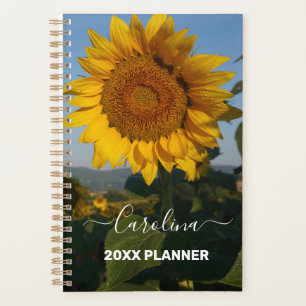 sunflower photo name planner