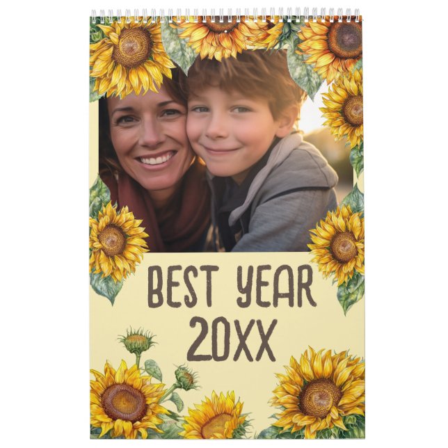 Sunflower photo new year calendar (Cover)