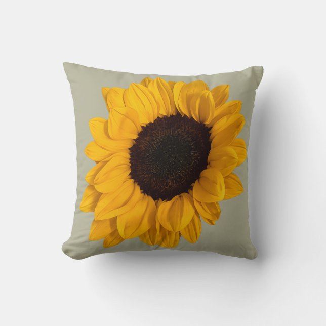 Sunflower Photo Pillow Cotton (Front)