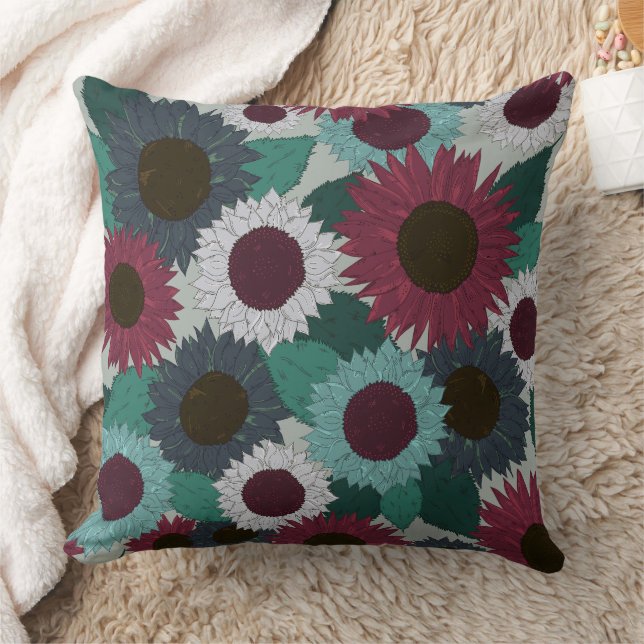 Sunflower Pillow Warm Colours (Blanket)