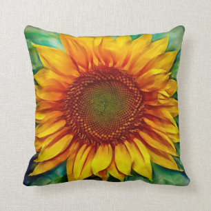 Sunflower pillowcase throw pillow