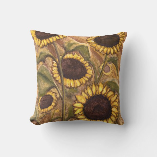 Sunflower Pillows Sunny Sunflower Pillows & Decor (Front)