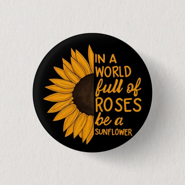 Sunflower pin│Inspirational Gift│Positive Badge (Devant)