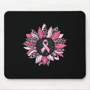 Sunflower Pink Breast Cancer Awareness Women Warri Mouse Pad