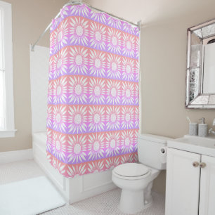 Sunflower Pink Purple Tile Pattern