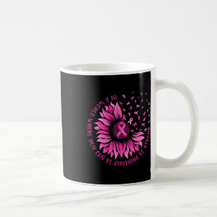 Sunflower Pink Ribbon Butterfly Breast Cancer Awar Coffee Mug