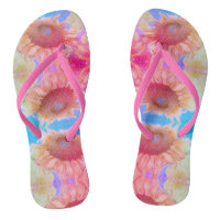 Sunflower Pink Yellow Blue Boho Floral Pattern