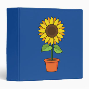 Sunflower Plant in a Pot Binder