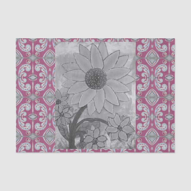 Sunflower Polkadot Centre Tissue Paper (Front)
