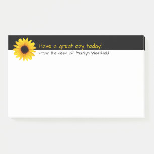 Sunflower Positive Message Post-it Notes
