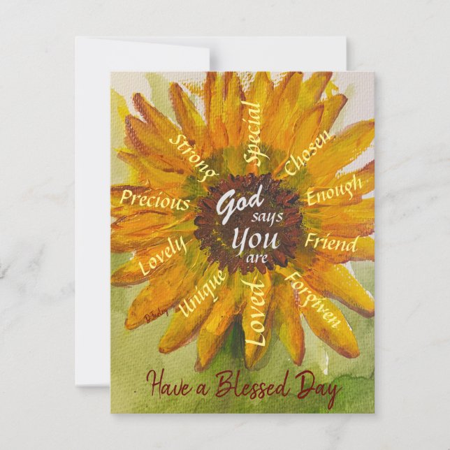 Sunflower Postcard (Front)